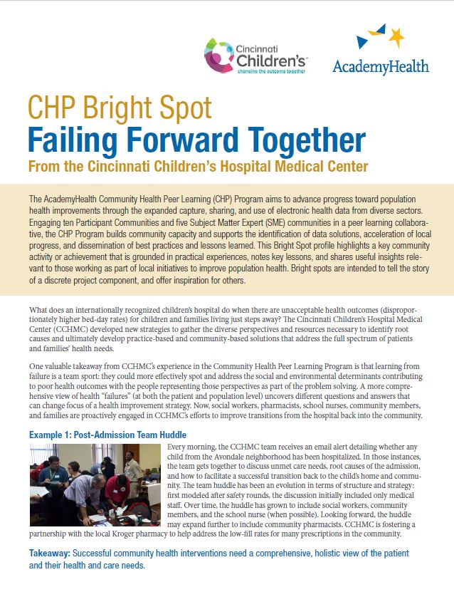 CHP Bright Spot: Failing Forward Together