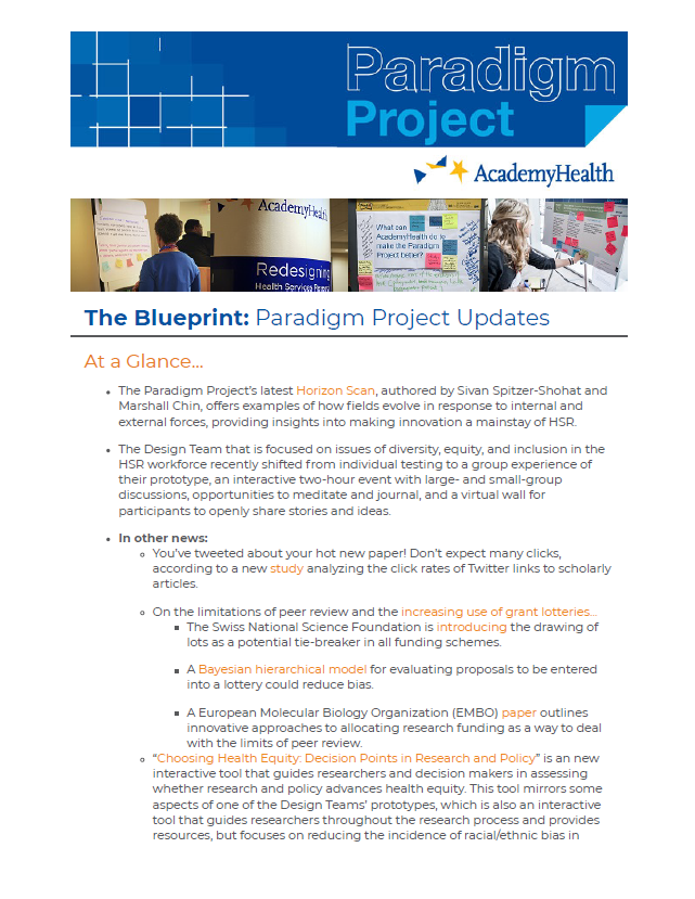 Paradigm Project April 2021 Newsletter Cover