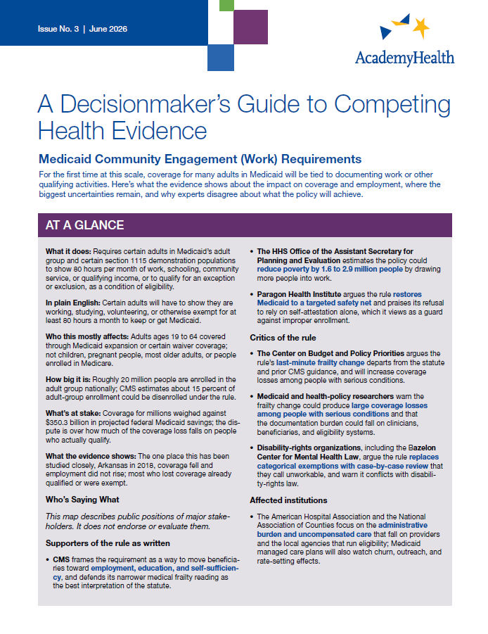 Medicaid Work Requirements Thumbnail