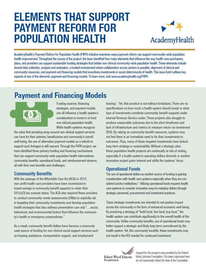 Payment and Financing Models