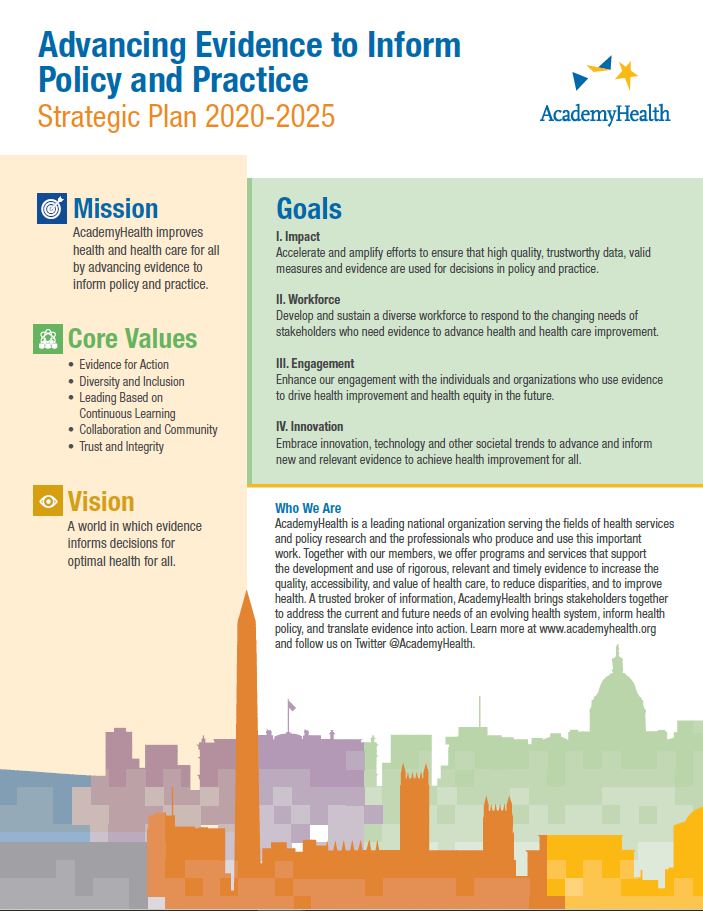 AcademyHealth's Strategic Plan 20202025 AcademyHealth