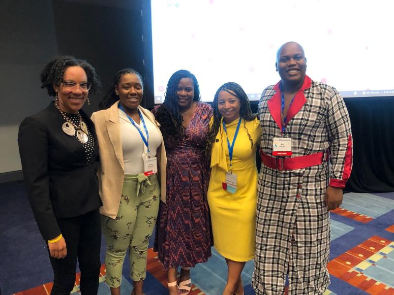 Photo of Drs. McLemore, Akre, Hardeman, Roberson, and Lett at the AcademyHealth Annual Research Meeting