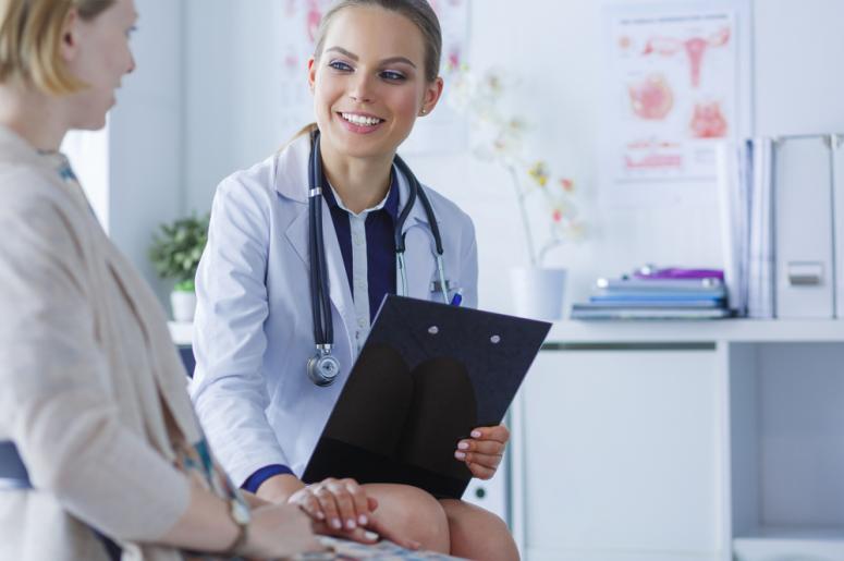 doctor talking to patient