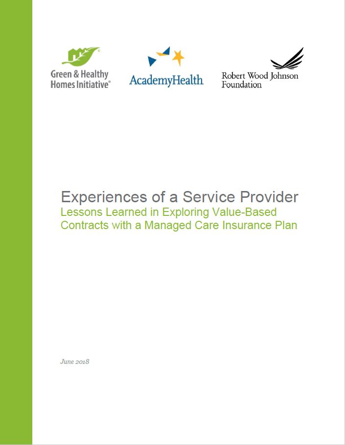 Experiences of a Service Provider: Lessons Learned in Exploring Value-Based Contracts with a Managed Care Insurance Plan